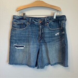 Edgely Classic Distressed Denim Shorts - Blue